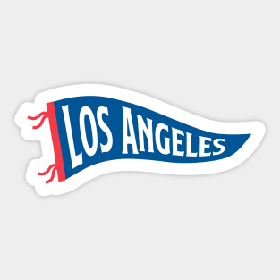 Los Angeles Pennant - White Sticker